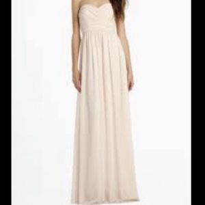 Monique Lhuillier Bridesmaids Strapless Cream Dress